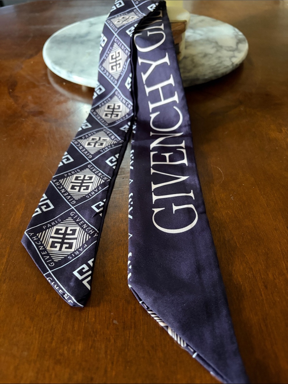 Givenchy twilly blue and white